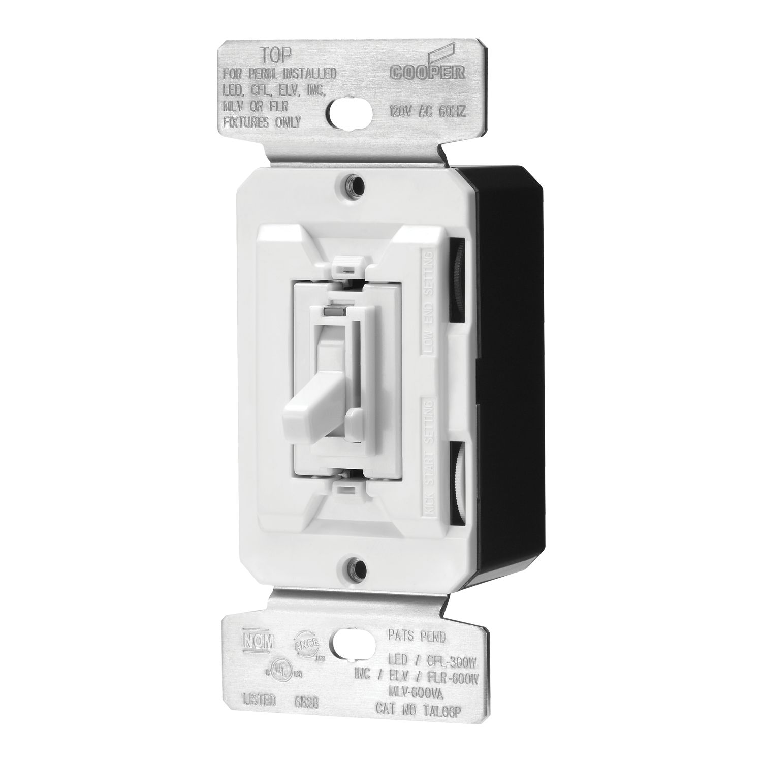 WHITE MOMENTARY TOGGLE SWITCH