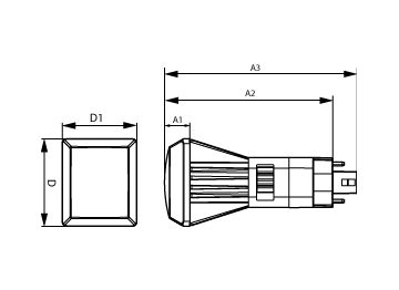 Dimension Drawing (with table) - 8PL-C/T/COR/26V-3CCT/MF10/P/20/1