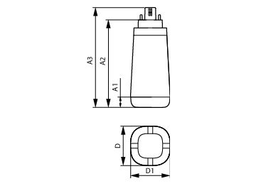 Dimension Drawing (with table) - 12PL-C/T/COR/32V-840/IF15/P/4P/DIM 10/1