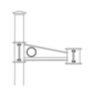 TN style mounting arm for Transit series luminaires