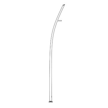 Tapered 10” to 6”  Round Aluminum Pole