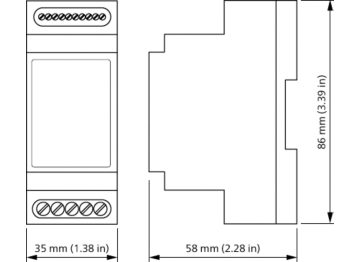 Dimension Drawing (without table) - LFC7520 AmpLight Switch