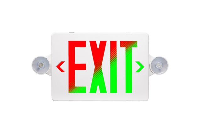 Bodine Combo Exit Sign with Emergency Lights