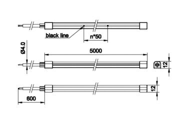 Dimension Drawing (without table) - BGC401 1150LM 14W 2700K L5 1010 T G