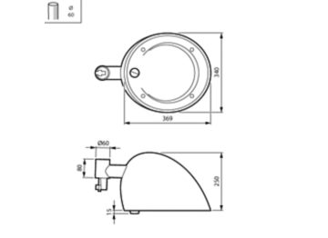  CitySwan LED gen3 - LED module 4000 lm - 830 warm white - Safety class II - Metronomis distribution medium - Flat glass - Opal - Cable 10 m without plug