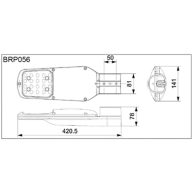 Dimension Drawing (without table) - BRP056 LED53/730 PSU 42W SLF CE