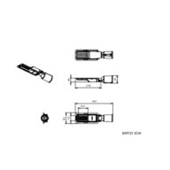Dimension Drawing (without table) - BRP121 G2 LED42/NW 30W 220-240V GM
