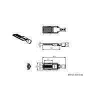 Dimension Drawing (without table) - BRP121 G2 LED70/CW 50W 220-240V D48 GM