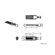 Dimension Drawing (without table) - BRP121 G2 LED98/CW 70W 220-240V GM