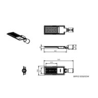 Dimension Drawing (without table) - BRP121 G2 LED140/NW 100W 220-240V