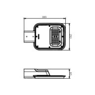 Dimension Drawing (without table) - BRP130 LED88/NW 70W 220-240V DM ANZ