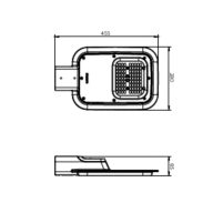 Dimension Drawing (without table) - BRP131 LED125/NW 100W 220-240V DM ANZ