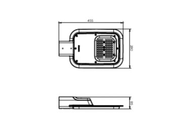Dimension Drawing (without table) - BRP131 LED125/CW 100W 220-240V DM GM