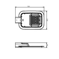 Dimension Drawing (without table) - BRP132 LED175/NW 140W 220-240V DM GM