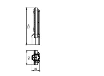 Dimension Drawing (without table) - BRP390 LED50/NW 36W 220-240V DM