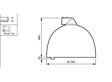  Copenhagen City LED gen2 mega - LED module 14000 lm - LED - 727 warm white - Power supply unit with DALI and SystemReady interface - 220/240 V - 50 to 60 Hz - Safety class II - Metronomis distribution wide - Flat glass - White - Luminaire surge protection level until 6 kV differential mode and 6 kV common mode - Cable 10 m without plug - Side-entry for diameter 60 mm