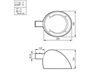  CitySwan LED gen3 - LED module 4000 lm - 830 warm white - Safety class II - Metronomis distribution symmetrical - Flat glass - Opal - Cable 10 m without plug