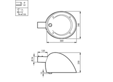  CitySwan LED gen3 - LED module 4000 lm - 830 warm white - Safety class II - Metronomis distribution symmetrical - Flat glass - Opal - Cable 10 m without plug