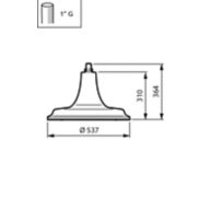 Dimension Drawing (without table) - BSP672 LED80/730 FG II DM10 G1 BK