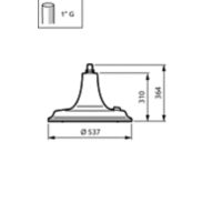 Dimension Drawing (without table) - BSP672 LED60/727 FG II DM50 G1 SRT BK