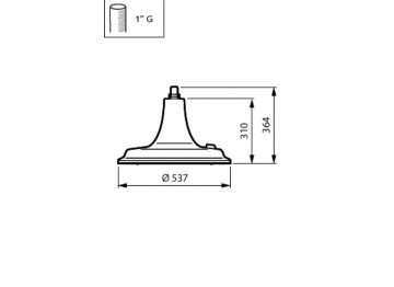 Dimension Drawing (without table) - BSP672 LED60/727 FG II DM50 G1 SRT BK