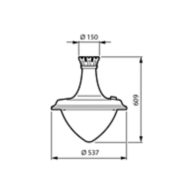 Dimension Drawing (without table) - BSP672 LED80/830 PCC II DM50 G1 CRN1 AL