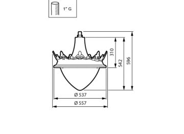 Dimension Drawing (without table) - BSP672 LED140/730 PCC II DM50 G1 CRN2 AL