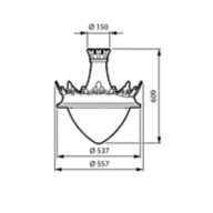 Dimension Drawing (without table) - BSP672 LED120/730 PCC II DM50 G1 CRN3 AL