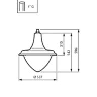 Dimension Drawing (without table) - BSP672 LED50/727 PCC II DM10 G1 BK