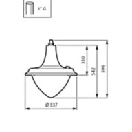 Dimension Drawing (without table) - BSP672 LED30/722 PCC II DM50 G1 SRT BK