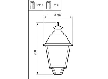 Dimension Drawing (without table) - BSP651 LED50/830 II DM50 MK-WH PCC BALL