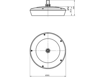Dimension Drawing (without table) - BSS300 LED60/730-1P DM16P SRT G1