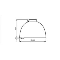 Dimension Drawing (without table) - BSS962 LED100/830 II MDW GR CLO SRTB 10
