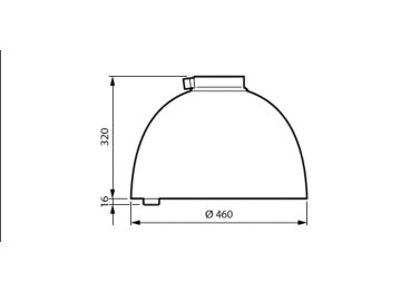 Dimension Drawing (without table) - BSS962 LED100/830 II MDW GR CLO SRTB 10