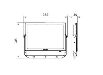 Dimension Drawing (without table) - BVP150 LED150/WW PSU 150W SWB G3 CN