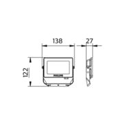 Dimension Drawing (without table) - BVP150 LED20/NW PSU 20W SWB G3 GM