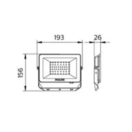 Dimension Drawing (without table) - BVC150 LED30/CW PSU 30W SWB G3 GM