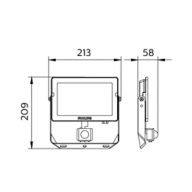 Dimension Drawing (without table) - BVP150 LED50/WW PSU 50W SWB MDU G3 GM