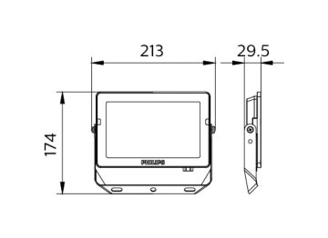 Dimension Drawing (without table) - BVP150 LED50/NW PSU 50W SWB G3 GM