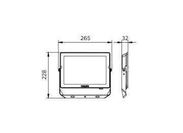 Dimension Drawing (without table) - BVP150 LED70/NW PSU 70W SWB G3 GM