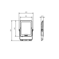 Dimension Drawing (without table) - BVP151 LED120/CW PSU 100W SWB G3 GM