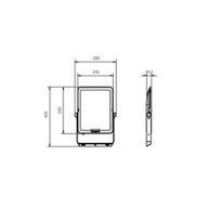 Dimension Drawing (without table) - BVP151 LED180/CW PSU 150W SWB G3 GM