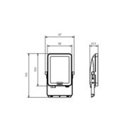 Dimension Drawing (without table) - BVP151 LED24/CW PSU 20W SWB G3 GM