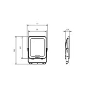 Dimension Drawing (without table) - BVP151 LED36/CW PSU 30W SWB G3 GM