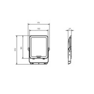 Dimension Drawing (without table) - BVP151 LED60/CW PSU 50W SWB G3 CN