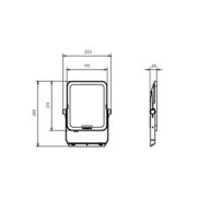 Dimension Drawing (without table) - BVP151 LED84/CW PSU 70W SWB G3 GM