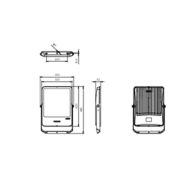 Dimension Drawing (without table) - BVP151 LED300/CW PSU 250W SWB G3 GM