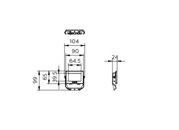 Dimension Drawing (without table) - BVP152 G4 LED9/WW 10W 110-277V SWB