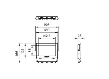 Dimension Drawing (without table) - BVP152 G4 LED50/CW 50W 110-277V SWB