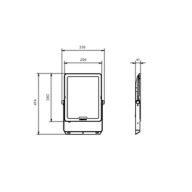 Dimension Drawing (without table) - BVP158 LED240/WW_NW_CW PSU 200W SWB CN